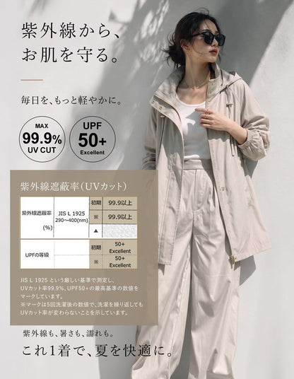 [UVカット最大99.9％以上][UPF50+][接触冷感][撥水加工][洗濯機で洗える]
