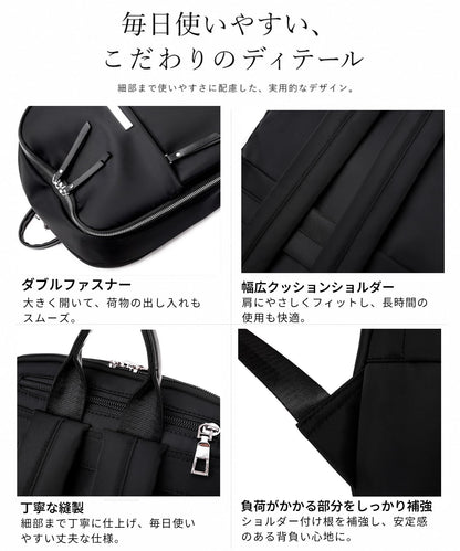 リュック レディース 軽量 大容量 16インチPC対応 ビジネスリュック 多収納 背面ポケット キャリーオン 通勤 通学 旅行 おしゃれ シンプル バックパック