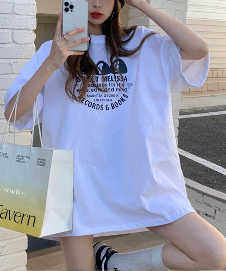 オーバーサイズ ドロップショルダーTシャツ