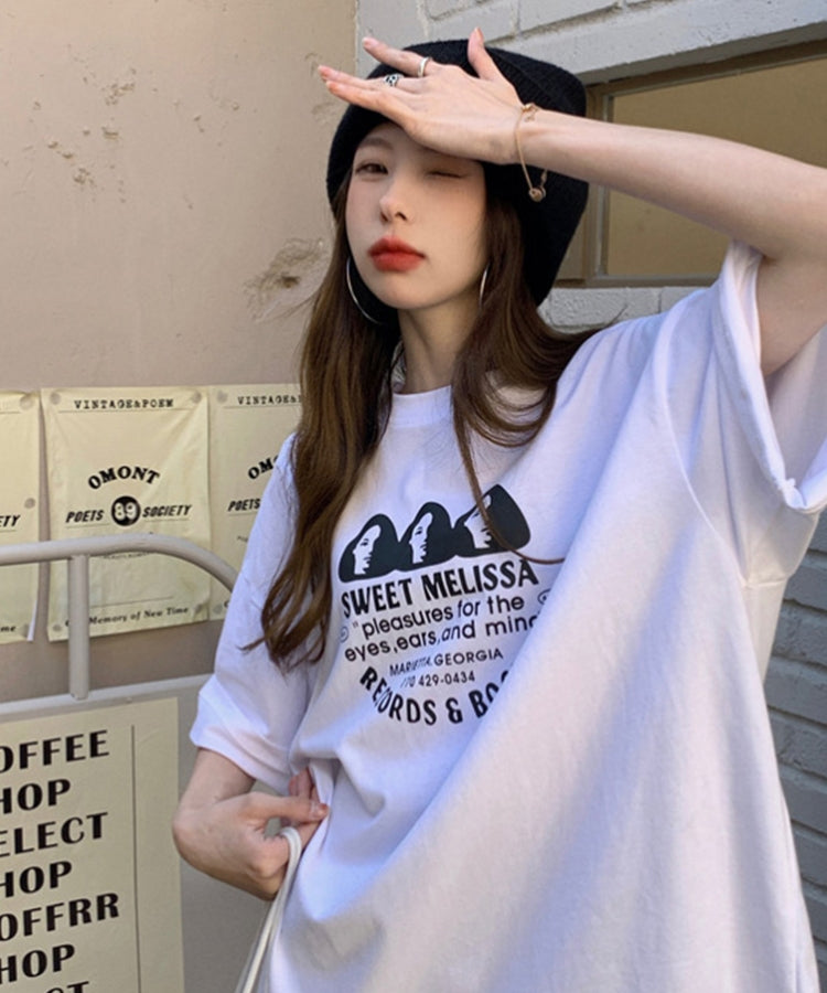 オーバーサイズ ドロップショルダーTシャツ