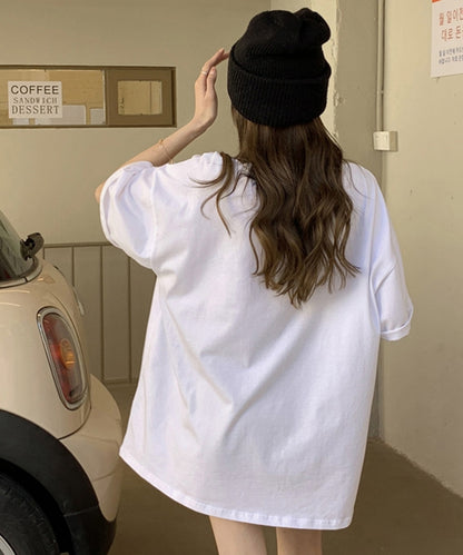 オーバーサイズ ドロップショルダーTシャツ