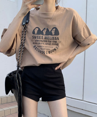 オーバーサイズ ドロップショルダーTシャツ
