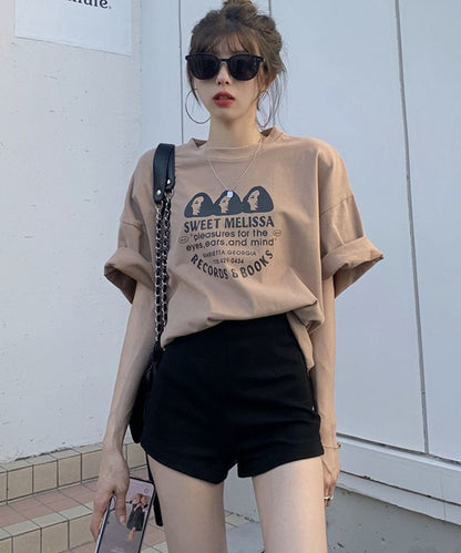 オーバーサイズ ドロップショルダーTシャツ