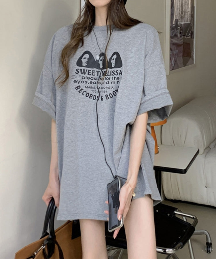 オーバーサイズ ドロップショルダーTシャツ