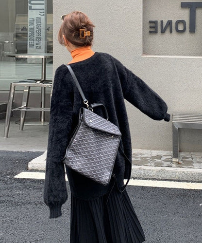 シャギーニット ロングカーディガン