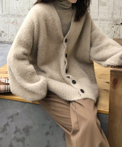 シャギーニット ロングカーディガン
