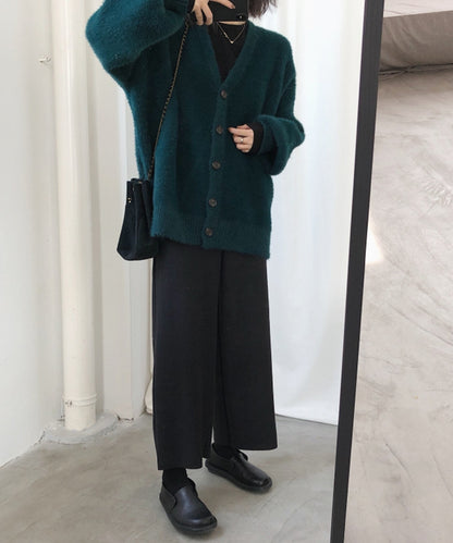 シャギーニット ロングカーディガン